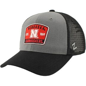 ZHATS Standard NCAA Officially Licensed Snapback Hat Big Rig Patch Black Gray Switchback, One Size