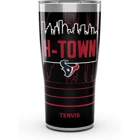 Tervis Traveler NFL Houston Texans - شعار ثلاثي الجدران معزول كوب السفر البهلوان المعزول يحافظ على المشروبات الباردة والساخنة ، 20 أوقية ، الفولاذ المقاوم للصدأ