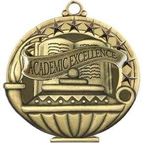Academic Medals for Students, Performance Award Medals Student Medallions - 60 Options Available in Quantities 1-50 -Includes Red White and Blue Neckband