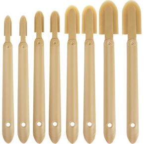 8 PCS Rubber Caulking Spatulas Tool,Rubber Caulk Silicone Sealant Finishing Tool,Spreader Applicator Caulking Finishing Tool Rubber for Floors, Tiles, Walls, Bathrooms, Kitchens 4 Size