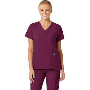 Wonderwink Women's Plus-Size Women Top-Neck Top Shirt ، Wine ، 4-Xlarge