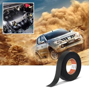 Estink Automotive Wiring Harness Cloth Tape, Black Multipurpose Self Adhesive Anti Squeak Rattle Felt Automotive Wire Loom Harness Tape for Auto Electrical Wrap Insulation