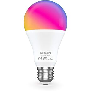 Smart Alexa Light Bulb,16W(150W Equivalent)1600Lumen Ultra Bright E26 A19 Led Full Color Changing WiFi Light Bulb,Smart Bulb Work with Alexa,Google(No Hub Required),High Lumen Smart Light Bulbs
