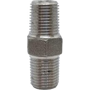 AF Hydro Stainless Steel SS316 Hex Nipple Pipe Fitting, 1/2"NPT Male Thread, Pressure Rating up to 150 PSI, Class 150 Connector Adapter, 2 pcs in a pack