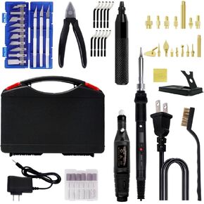 3D Printer Finishing and Smoothing Tools Kit Includes Digital Soldering Iron, Deburring Tool, Electric Polishing Machine for 3D Printer Removal, Cleaning, and Finishing