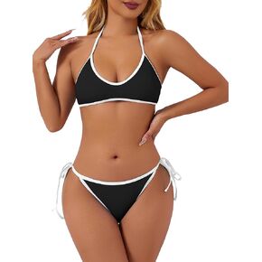 مجموعة Tashhehe Tie Bikini مجموعة مثيرة عالية قطع اللون كتلة من قطعتين ملابس السباحة بدلة الاستحمام الرسن