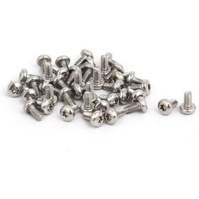 uxcell M2 x 4mm 304 Stainless Steel Torx Pan Head Screws Bolts Fasteners 40pcs