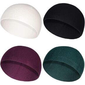 Kufi Hats Tupi for Men & Women - Kufi Skull Caps Crochet Beanie for Stylish Muslim Clothes & Islamic Gifts - 4pcs Multi