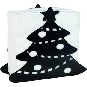 Christmas Napkin Holders for Tables, Standing Tissue Dispenser Vintage Christmas Tree Paper Napkin Holder for Kitchen Countertop, Farmhouse Coffee Bar Dining Room Decoration