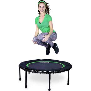 Leaps and ReBounds Trampoline for Adults and Kids - Rebounder with Online Workout Videos - for Outdoor Games, Fitness, and Recreational Activities - Safe, Quiet, Durable Cardio Exercise Equipment