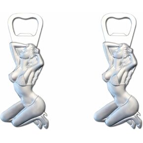 2 Pieces Bottle Opener Beer Bottle Openers for Kitchen Bar Restaurant Stainless Steel Beer Gifts for Women Men