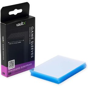 Vault X Standard European Board Game Sleeves for Cards of 59x91mm Protect, Preserve with Non-PVC Anti-Static Fitted Sheath (50pcs)