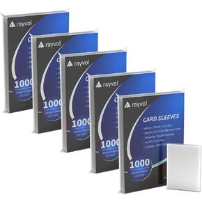 Rayvol 5000 Exact Fit Trading Card Sleeves 2.5" x 3.5" – High Clarity Inner Sleeves for Competitive TCG Play – Perfect for Double Sleeving and Tournament