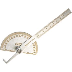 Stainless Steel Angle Protractor, Angle Protractor 0-180 Degrees Woodworking Ruler, Angle Finder Ruler Angle Measure Tool Craftsman Measure Tool (10cm/ 3.95inch)