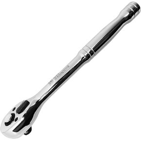 3/8-Inch Drive Ratchet, Quick-Release Reversible Ratchet Wrench, 72-Tooth 3/8 Drive Ratchet Handle, Chrome Alloy Made, Cr-Mo Head,Full Polished