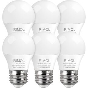 25 Watt Bulbs Equivalent, A15 Light Bulbs E26 3W LED Bulb 2700K Soft White, Low Watt Energy Saving Light Bulbs Table Lamp Bulb for Bedroom - 6 Pack