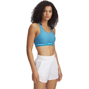 Under Armour Women's Crossback Mid Impact Heather Sports Bra