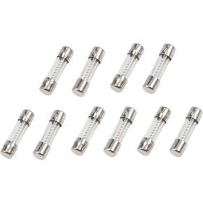 uxcell 10 Pcs 250V 10Amp Slow Blow Time Delay Glass Fuses Tubes 5mm x 20mm