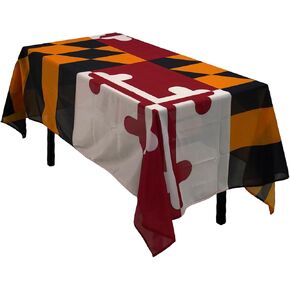 Maryland Flag Tablecloth,Rectangular Tablecloth Fade-Resistant Washable State Flag Tablecloth, Suitable for Kitchen Dining Family Gatherings and Outdoor Events,Home Decoration.