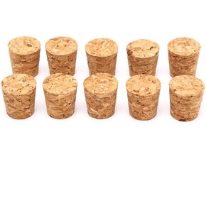 10 Pack Wooden Tapered Cork Plugs Natural Soft Wood Wine Corks, Cork Stoppers Wine Bottle Stopper For Wine Beer Bottle Crafts