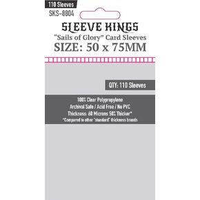 Sleeve Kings Sails of Glory Card Sleeves (50x75mm) - 110 Pack, 60 Microns