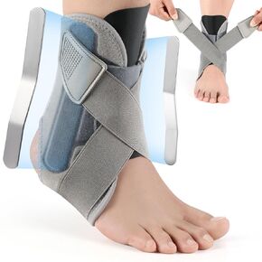 Ankle Brace for Women Men, Ankle Brace for Sprained Ankle, Ankle Support Brace for Injury Recovery, Sprain, Achilles, Ankle Stabilizer for Sports, Ankle Support for Women Men with Adjustable Wrap