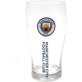 Manchester City FC Tulip Pint Glass (حجم واحد) (واضح/أزرق)