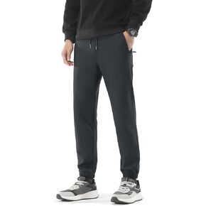 Men's Winter Outdoor Hiking Pants Short Length 27-30" Water Repellent Softshell Fleece Lined Warm Sweatpants