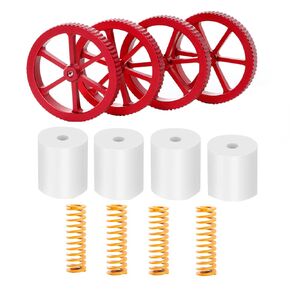 Original Metal Hand Twist Leveling Nuts + Heatbed Silicone Leveling Column Mount Buffers Springs for Ender 3 V2 / Pro, CR-10S Pro CR10 V2 / Mini, Ender 5 Plus 3D Printer (Bed Nuts)