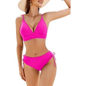 AI'MAGE Bikini Set for Women Sexy Two Piece Swimsuit V Neck Bathing Suits
