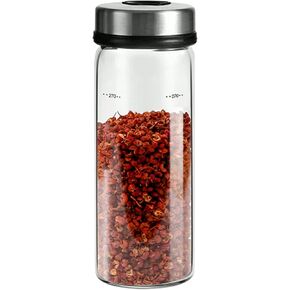 4-Neck Seasoning Shakers with Adjustable Holes Salt and Pepper Shakers for Himalayan, Kosher and Sea Salts, 10 oz