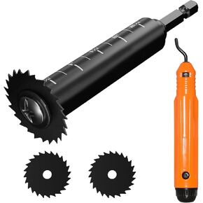 Luckyway Inside Pipe Cutter including 2 Replaced Blades and Deburring Tool, for PVC and Plastic Pipe
