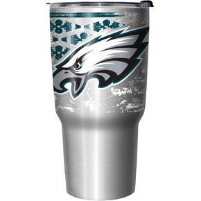 FOCO Philadelphia Eagles NFL Super Bowl LIX Fly Eagles Fly 27 oz Stainless Steel Tumbler - Silver