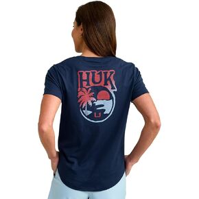 HUK Womens Short Sleeve Performance Tee, Fishing T-Shirt for Women