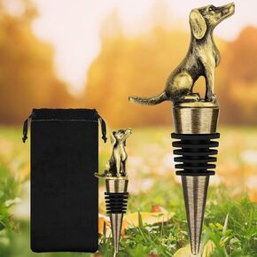Labrador Retriever Wine Stopper, Dog Wine Bottle Saver Gifts for Men Dad Women Dog Lovers, Father Day Gifts Christmas Gifts Birthday Gifts for Mother, Bottle Stoppers for Wine Champagne,Bronze