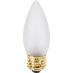 Satco 40B10/FAN/F Incandescent Decorative Light, 40W E26 B10, 12 Frosted Bulbs