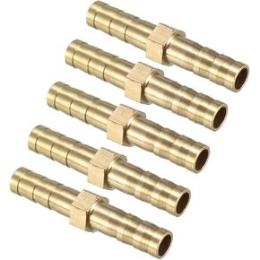 uxcell 6mm Brass Barb Hose Fitting Straight Connector Coupler 5pcs
