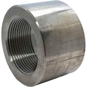 Stainless Steel SS316 Forged Pipe Half Coupling 3/8" NPT Female x 3/8" Weld On Pipe Tube Bung Fitting 3000 psi