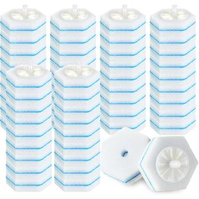 50 Count Disposable Toilet Brush Refills, Toilet Brush Replacement Head for Bathroom and Toilet Cleaning (White)