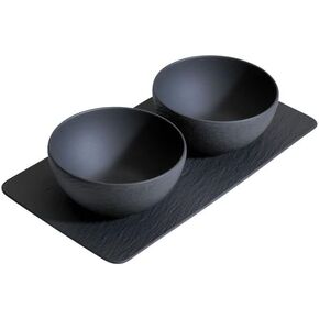 Villeroy & Boch Manufacture Rock 3-Piece Condiment Set