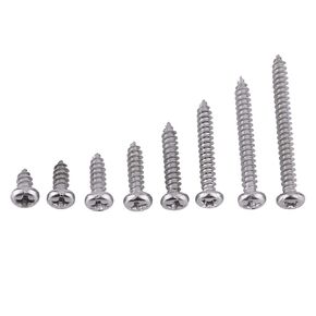 Self Tapping Screw Assortment Set, M3 Stainless Steel Truss Head Screws Metal Quick Round Wood Fasteners Kit Cross Drive Countersunk Pan Sheet Micro Screws Electronic Small Metric Self Anchorss 200pcs