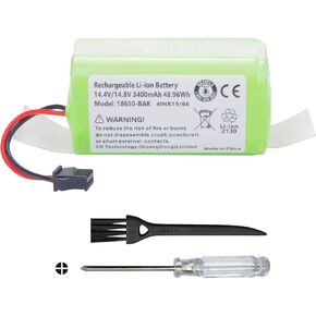 3400mAh Vacuum Cleaner Battery for Proscenic 850T 850P for Neatsvor X500 X520 X600 for Ultenic D5/ D5S Pro for Ecovacs BFG-WSQ Series CMICR18650F8M7-4S1P 14.4V