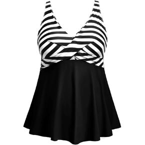 Plus Size Tankini Top Only - Flowy Bathing Suits Top Plus Size Swim Top 2025 Modest Swimsuits Top in Kuwait