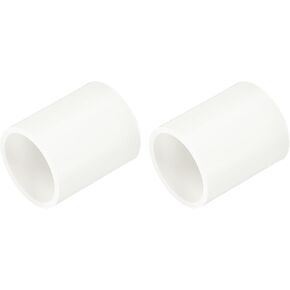 uxcell 1" PVC Pipe Coupling Adapter, 2 Pcs Pipe Fittings Slip Socket Connectors for DIY PVC Shelf Garden Support Structure Storage Shelf, White