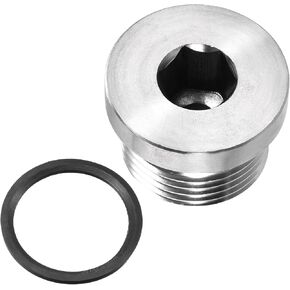 YOKIVE M27 x 2 Stainless Steel Pipe Plug, Internal Hex Head Socket Pipe Fitting | Pipe Accessories, Great for Terminate Pipe Ends (Silver)