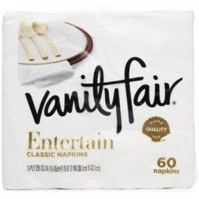 Vanity Fair Impressions 3-ply Napkins, 60 Count, Pack of 2