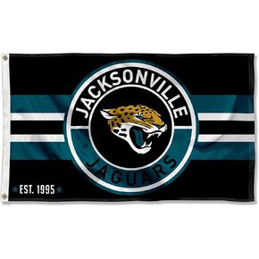 WinCraft Jacksonville Jaguars Patch Button Circle Logo Flag Large 3x5 Banner