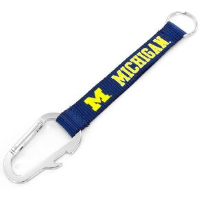 Aminco NCAA Michigan Wolverines Bottle Opener Carabiner Lanyard Keychain