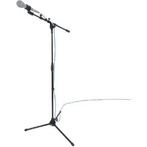Rockville RVMIC1 V2 Pro Audio Tripod Microphone Stand, Telescopic Boom, All-Metal Joints, Steel, Universal, Perfect for Studio & Live Performances