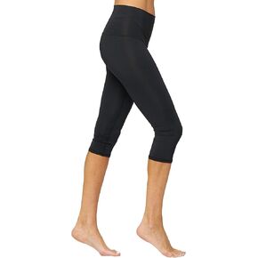 teeki Solid Black Capri Pants